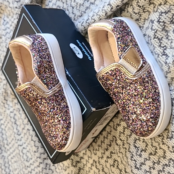 Madison Girl II Rainbow Glitter Slip On Sneakers Size   8 - Picture 3 of 8